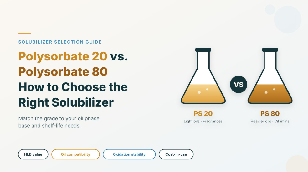 Polysorbate 20 vs. Polysorbate 80: How to  Choose the Right Solubilizer for Your  Formulation
